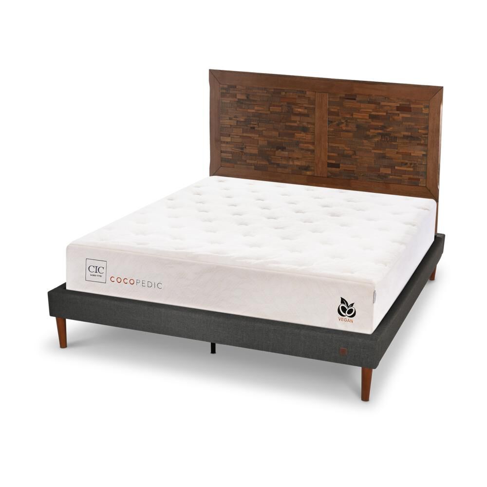 Cama Europea Cic Cocopedic / 2 Plazas / Base Normal + Respaldo image number 1.0
