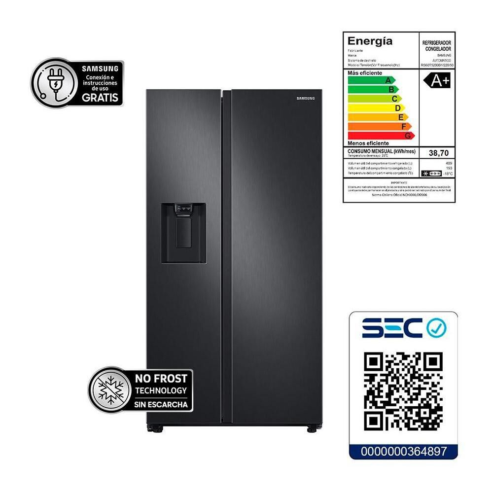 Refrigerador Side By Side Samsung RS60T5200B1/ZS / No Frost / 602 Litros image number 9.0