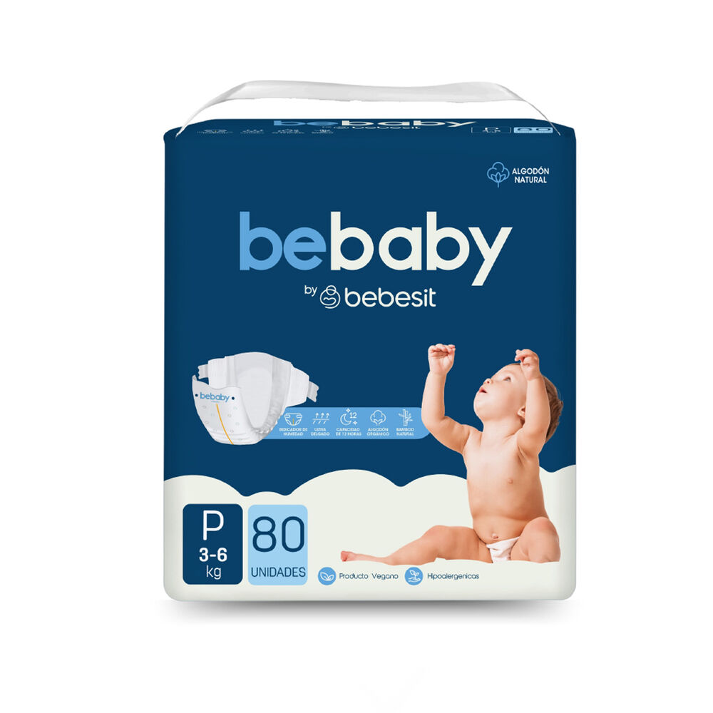 Pañales Bebaby Premium By Bebesit P 80u Hipoalergénico image number 0.0
