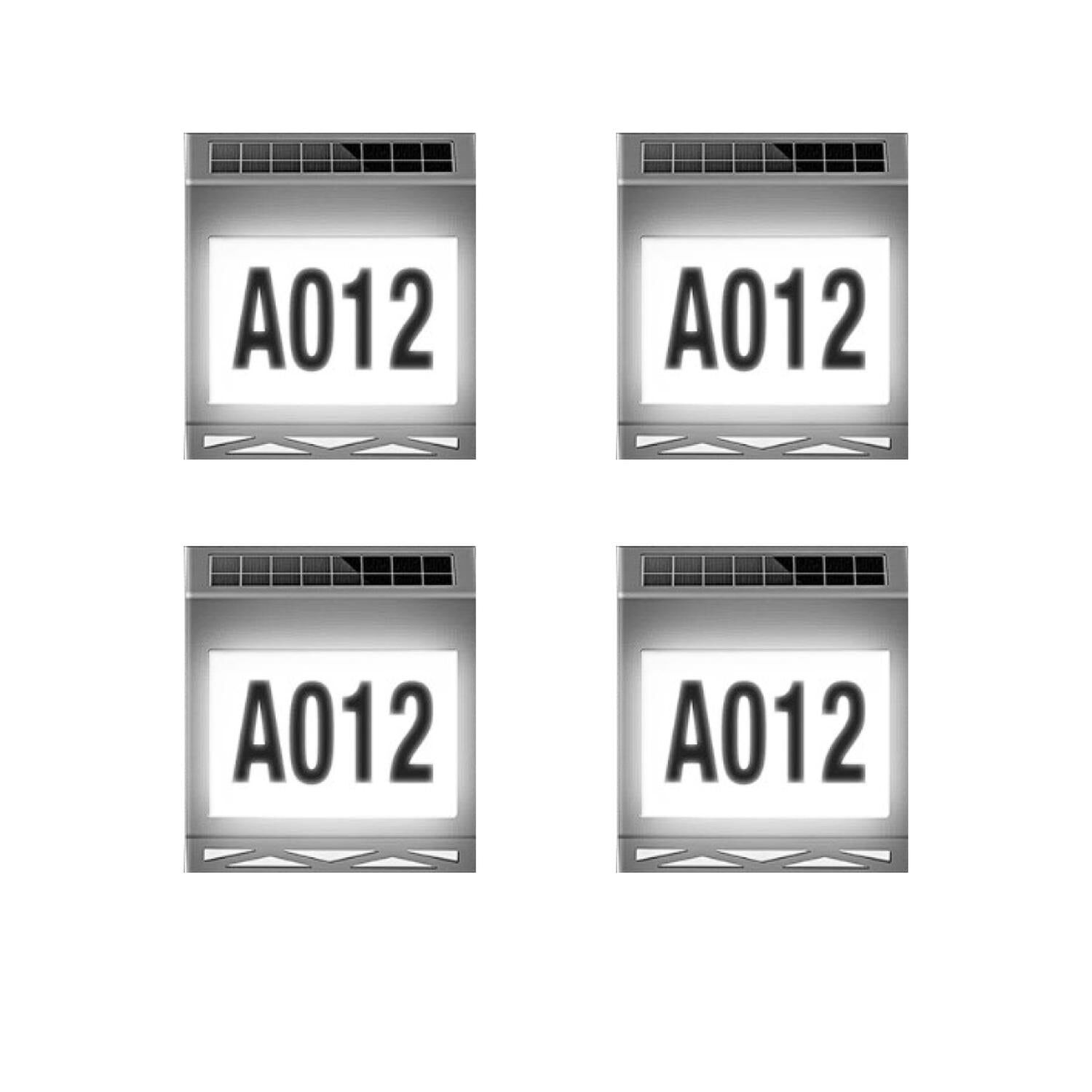 Pack 4 Aplique Solar Contra Agua Con Numeros De Casa image number 0.0
