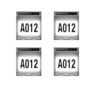 Pack 4 Aplique Solar Contra Agua Con Numeros De Casa