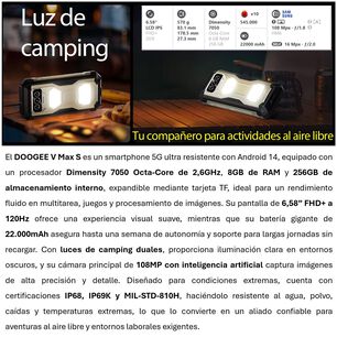 Doogee V Max S Dualsim 5g Con Bater&iacute;a De 22.000mah Y C&aacute;mara De 108mp