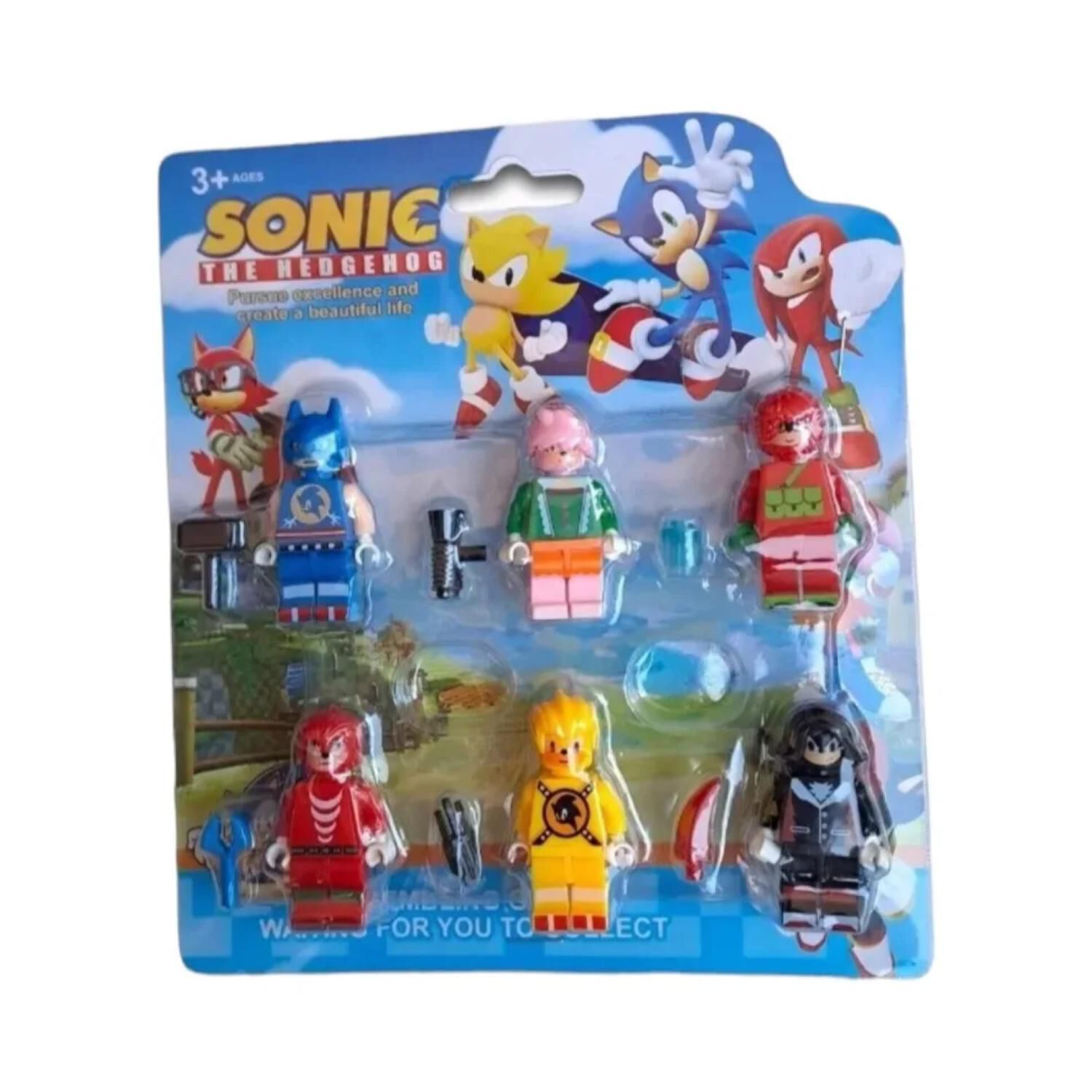 Juguete Figuras Set Sonic 6 Piezas Accesorios image number 0.0