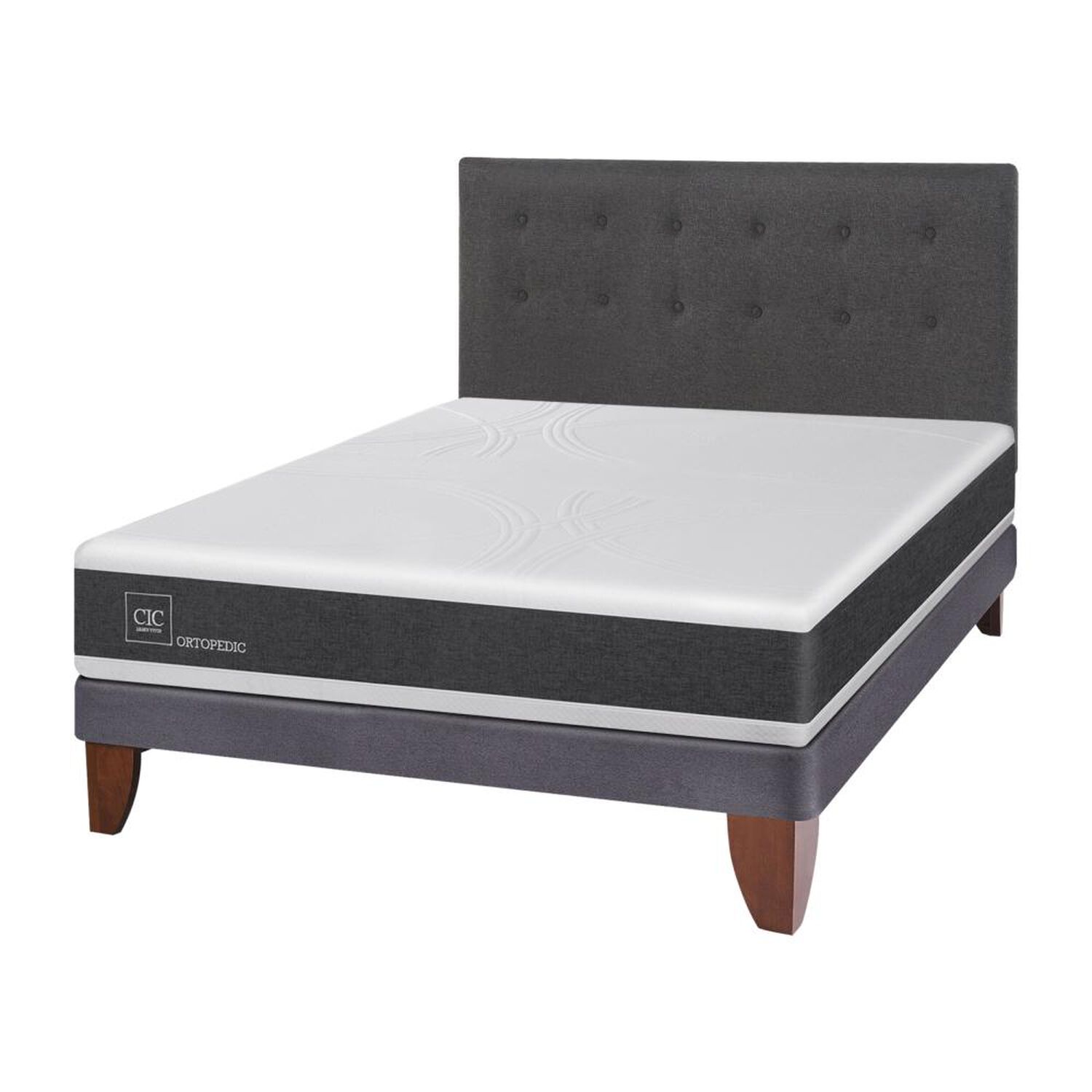 Cama Europea Cic Ortopedic / 2 Plazas / Base Normal  + Respaldo image number 1.0