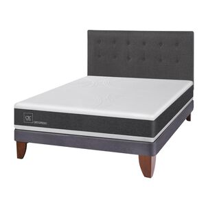 Cama Europea Cic Ortopedic / 2 Plazas / Base Normal  + Respaldo