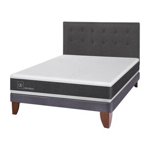 Cama Europea Cic Ortopedic / 2 Plazas / Base Normal  + Respaldo