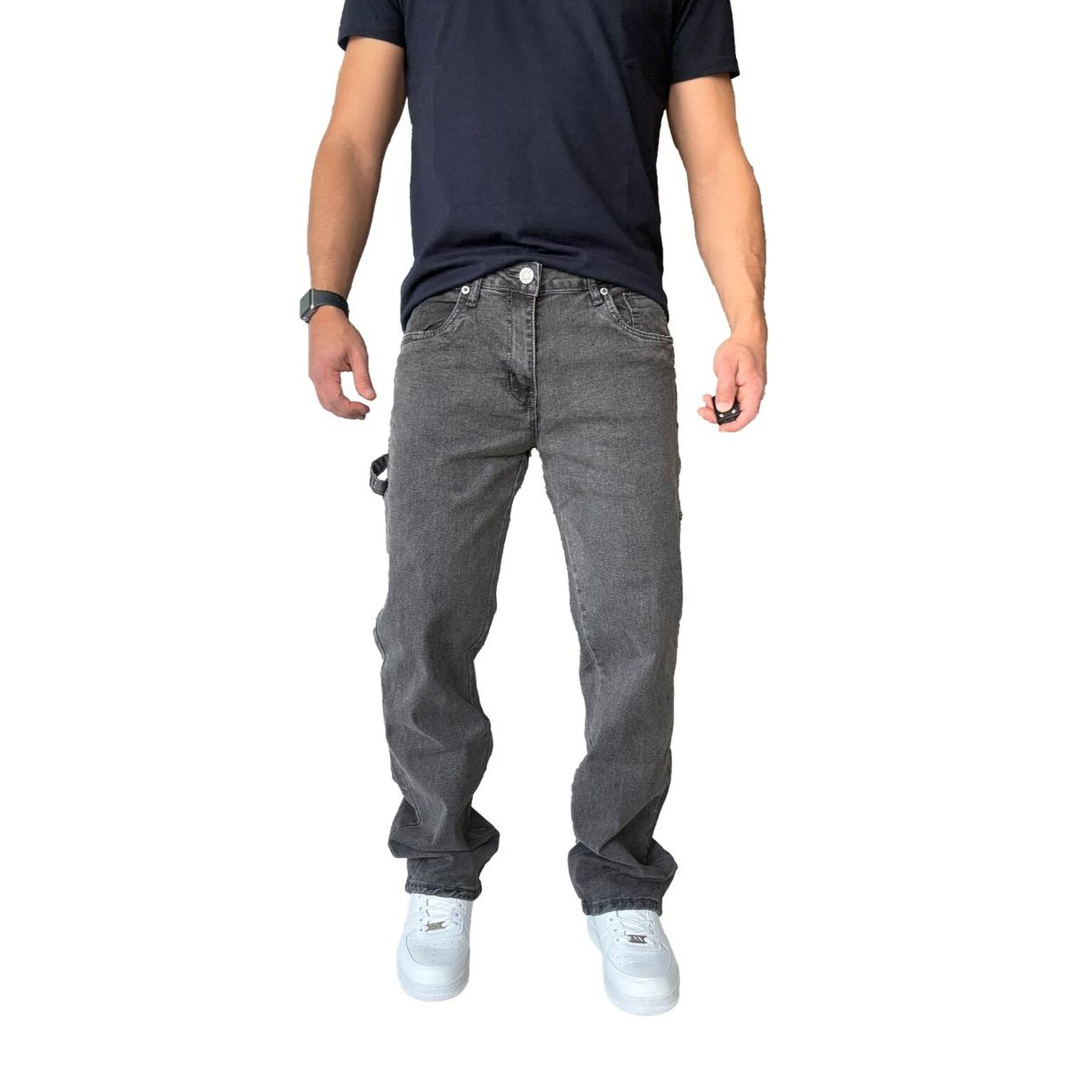 Jeans Cargo Elasticado Recto Gris image number 2.0