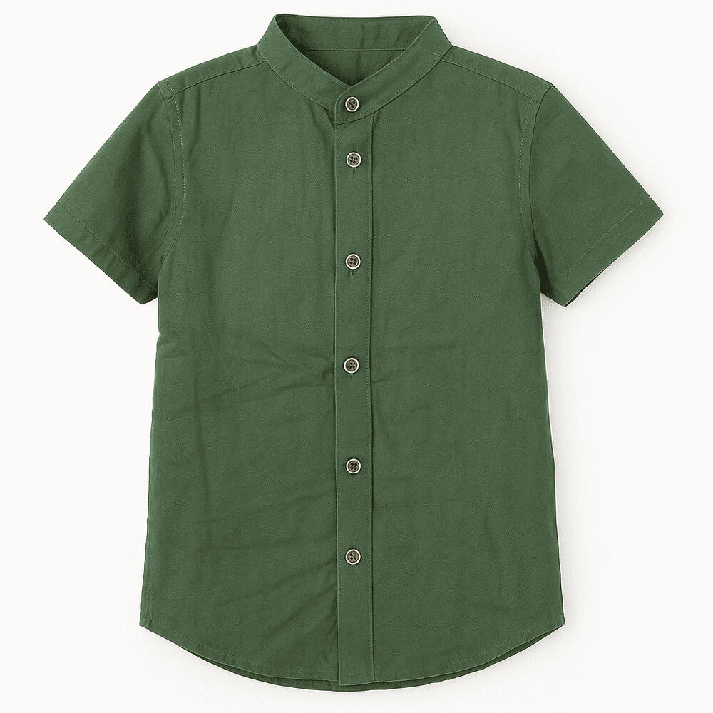 Camisa Niño Lino Manga Corta Fresca Y Elegante image number 0.0