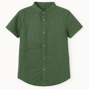 Camisa Niño Lino Manga Corta Fresca Y Elegante