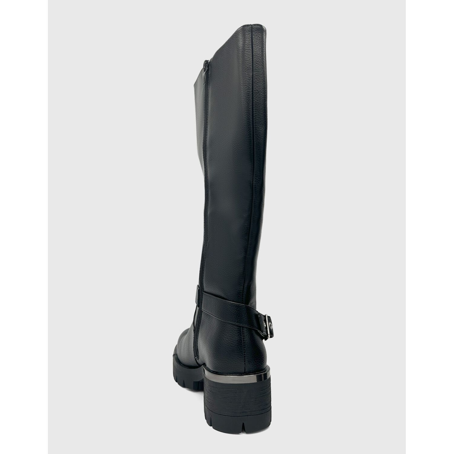 Bota Para Mujer, Negra Bajo La Rodilla Correa Con Hebilla image number 3.0