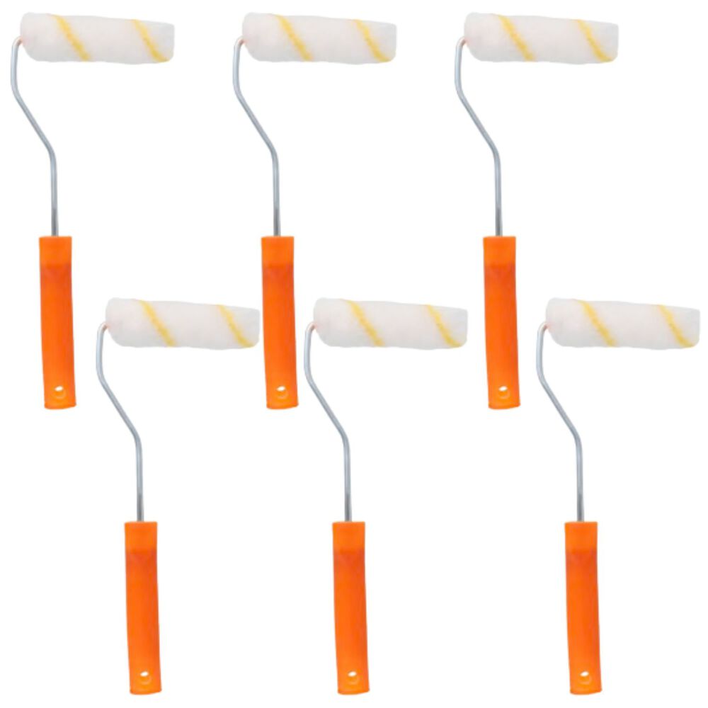 Set 6 Rodillos Chiporro Mango Plastico 10x30cm Para Pintar image number 0.0