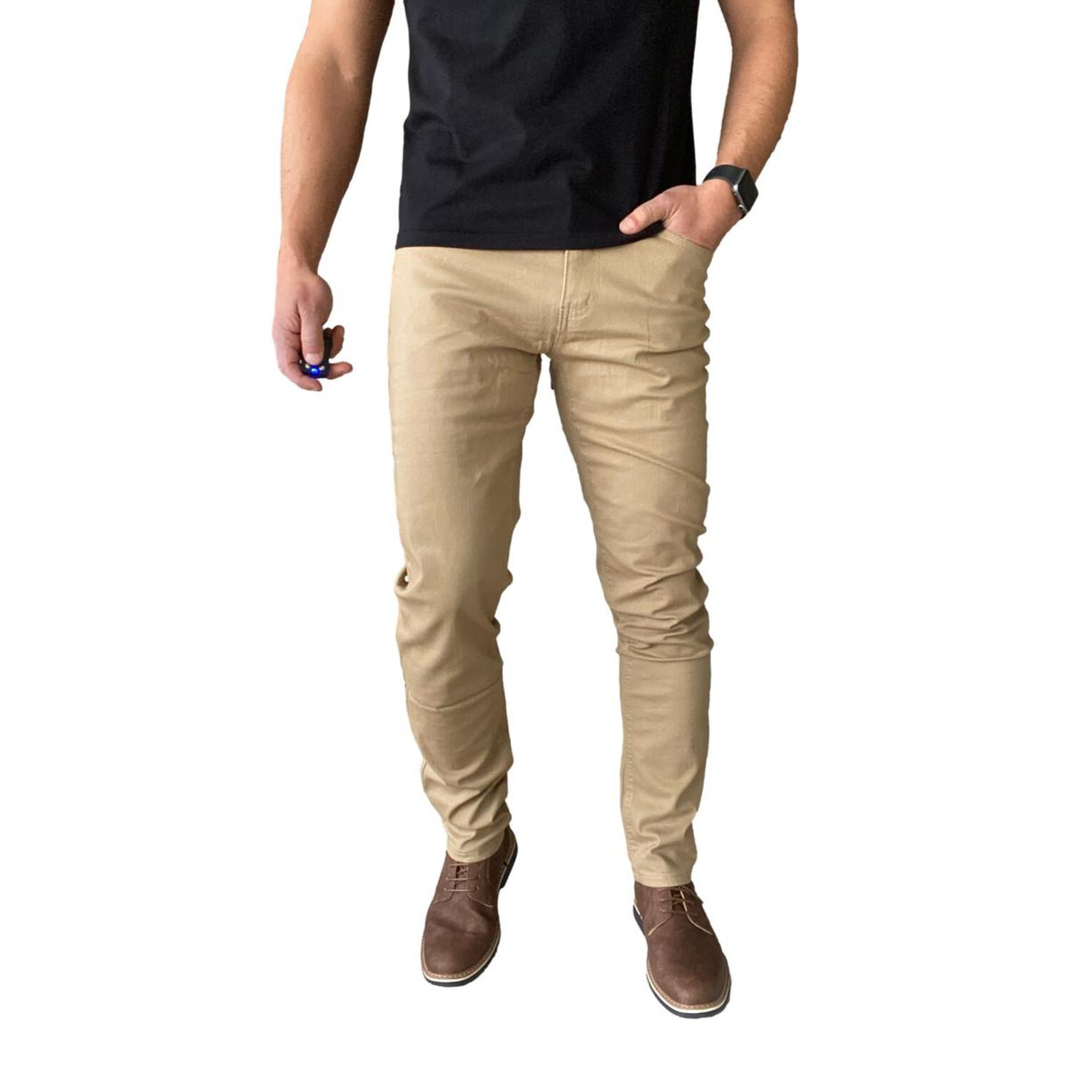 Pantal&oacute;n Tela Elasticado Slim Fit Colores image number 29.0