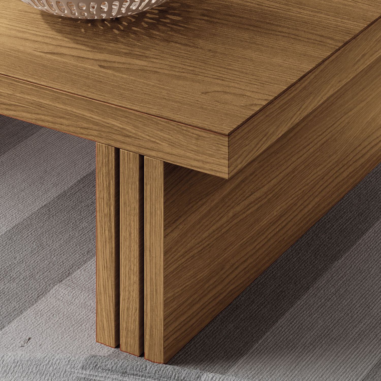 Mesa De Centro Praga Freijo-pretto 107x60x33 Cm image number 2.0