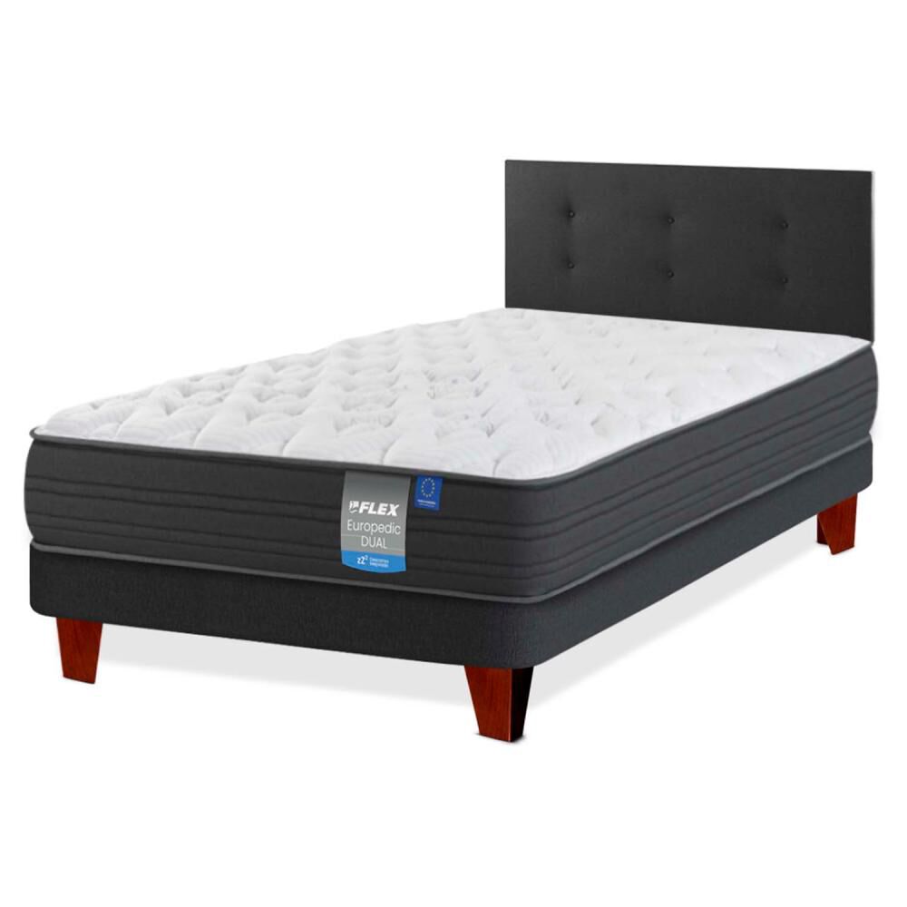 Cama Europea Flex Europedic Dual / 1 Plaza / Base Normal + Respaldo image number 1.0