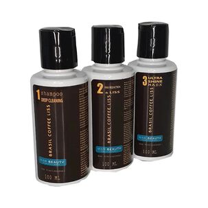 Kit Alisado Brasil Coffe Liss 100ml C/u 3 Pasos Marbeauty