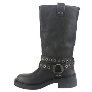 Botin Chalada Mujer Biker-6 Negro Casual