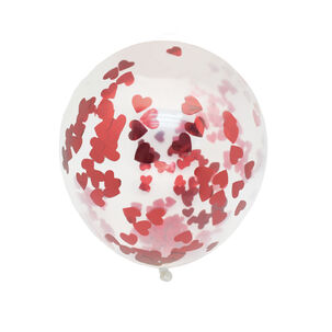 Set 6 Globos Con Confetti Corazon San Valentin Big Party