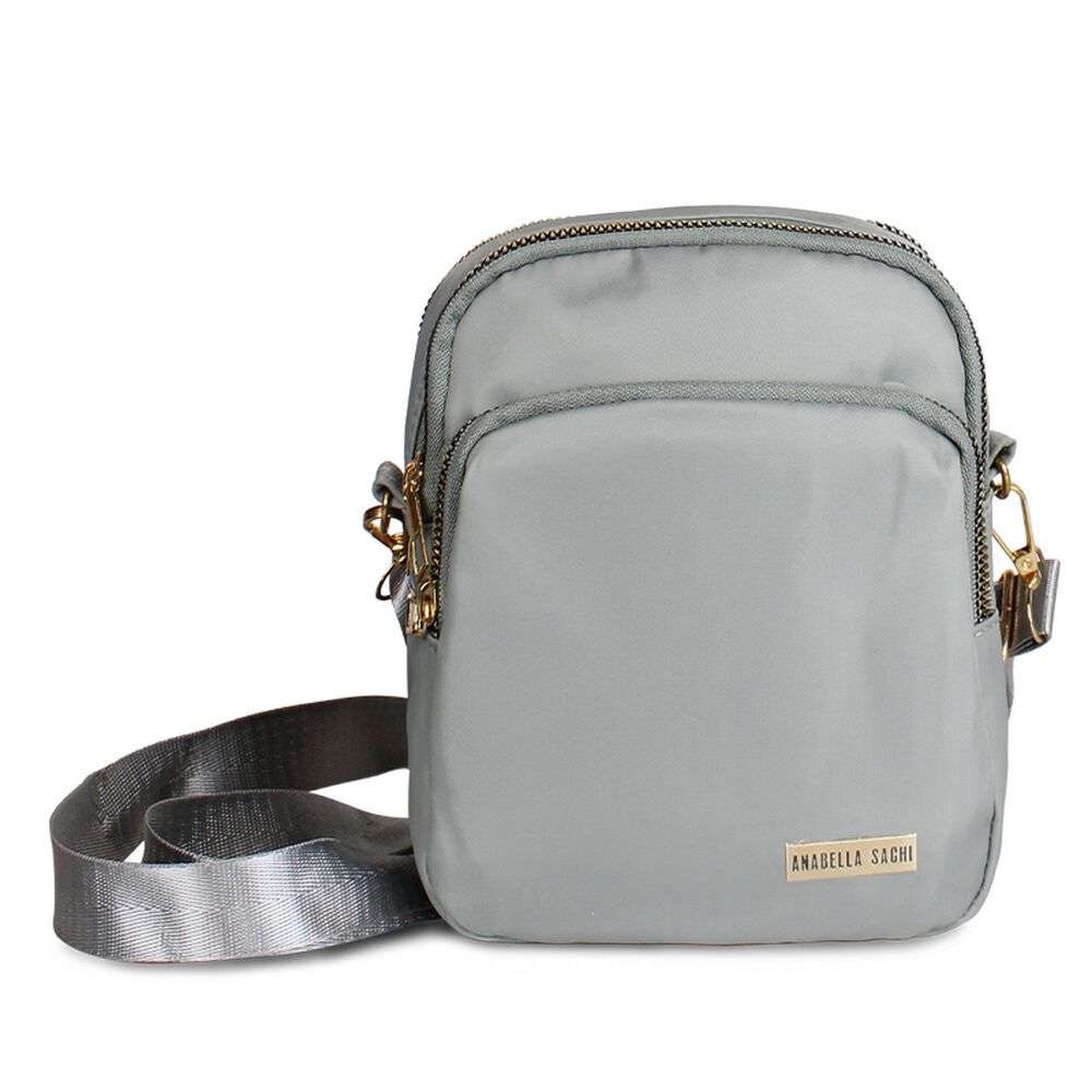 Cartera Bandolera Isa Gris Anabella Sachi image number 0.0