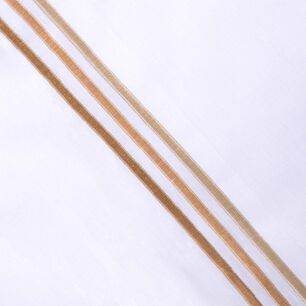 Sabana Bordada 144 Hilos Mashini 1.5 P Line Beige