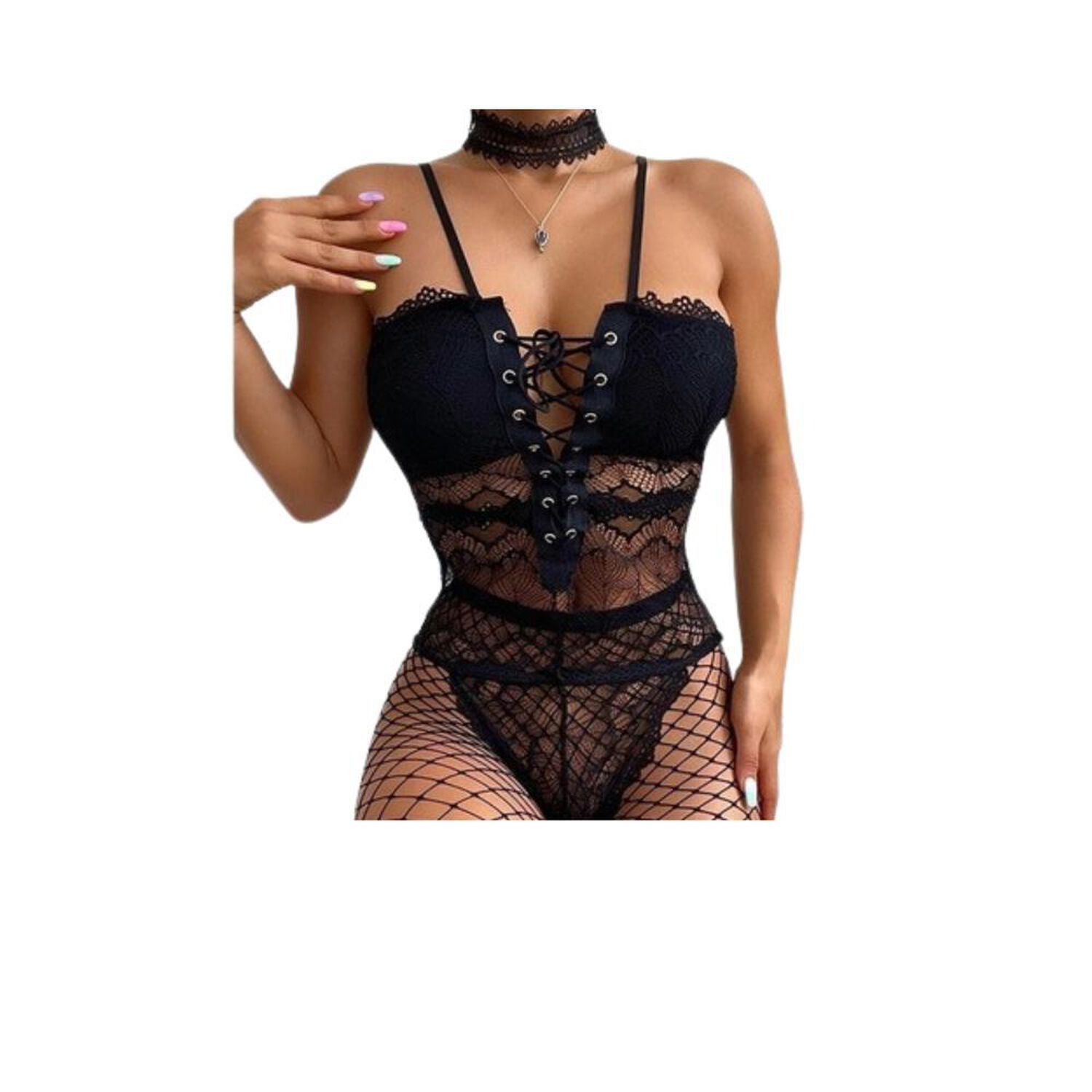 Body Lencer&iacute;a Erotica Sexy Ropa Interior De Encaje image number 3.0