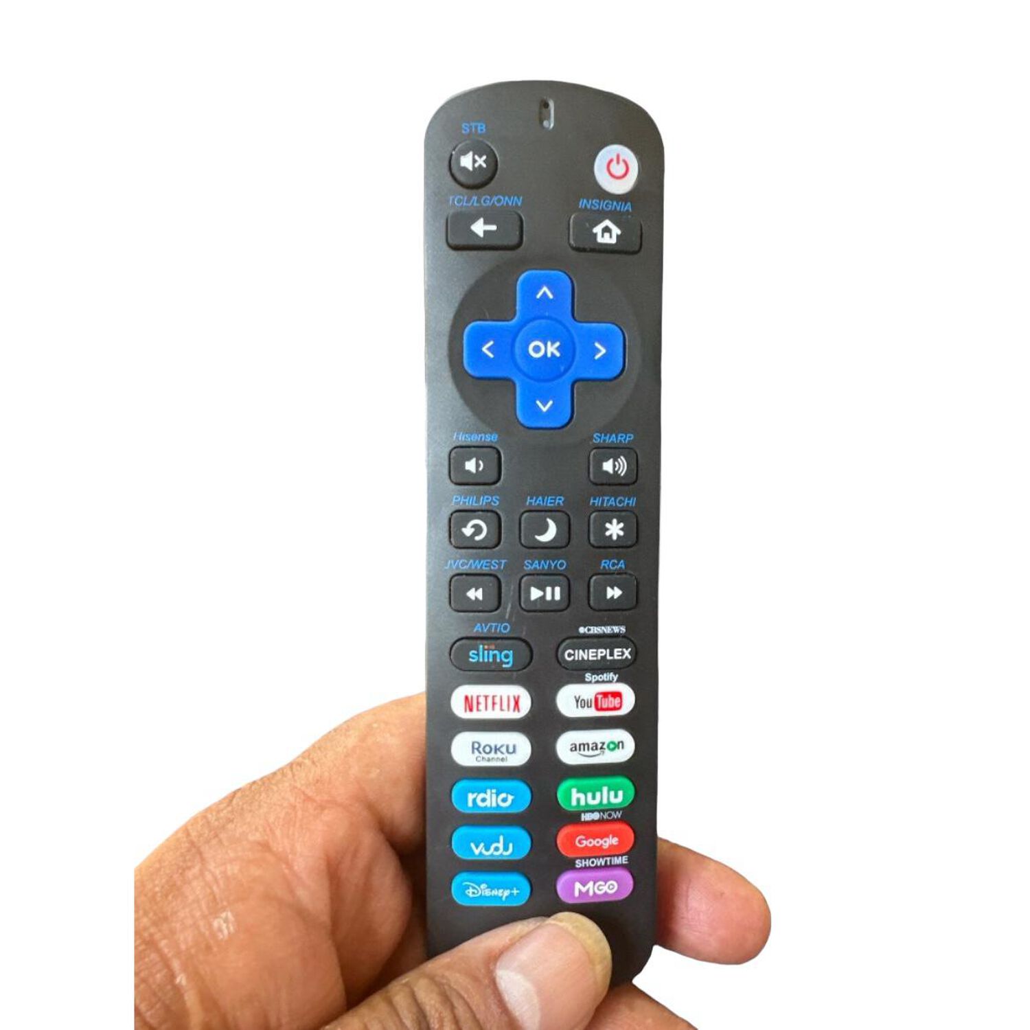 Control Remoto Sistema Roku Incorporado Stb Tcl Lg Onn Insignia Hisense Sharp Philips Haier Hitachi Jvc West Sanyo Rca Avtio image number 0.0