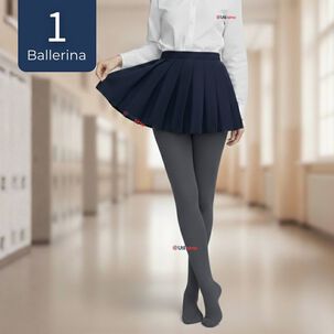 Ballerinas Escolares Ni&ntilde;a Algod&oacute;n Gris