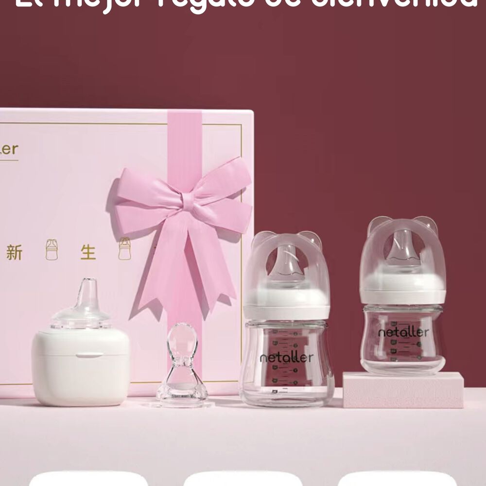 Set 2 Mamaderas Con Protectores 3 Chupetes Caja Lubabycas image number 3.0