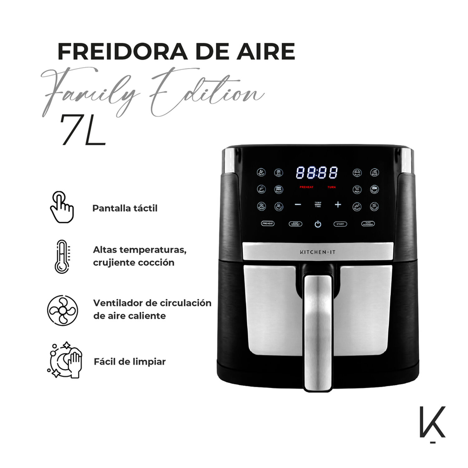 Freidora De Aire Family Edition 7 Litros Kitchen-it image number 2.0