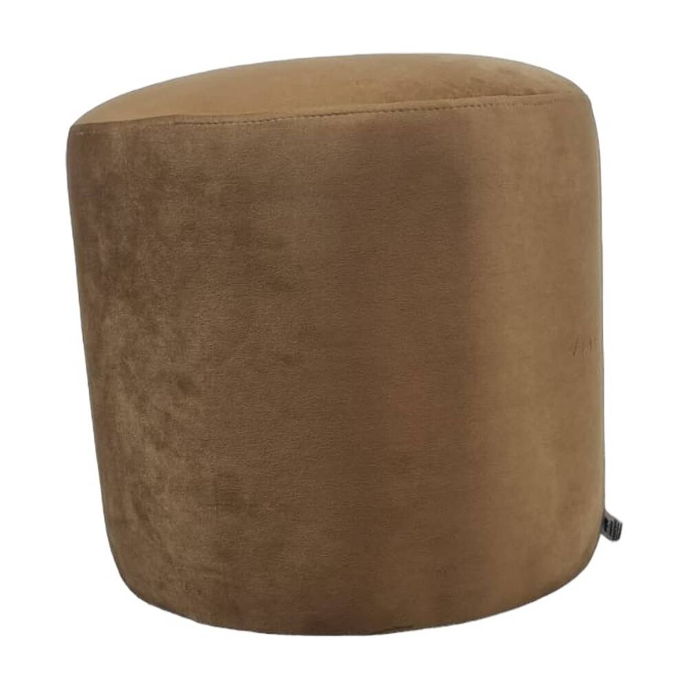 Pouf Redondo Felpa Camel image number 1.0