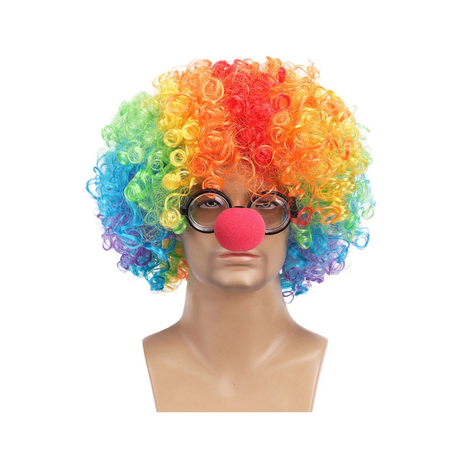 Set Disfraz Payaso Peluca Lentes Y Nariz image number 1.0