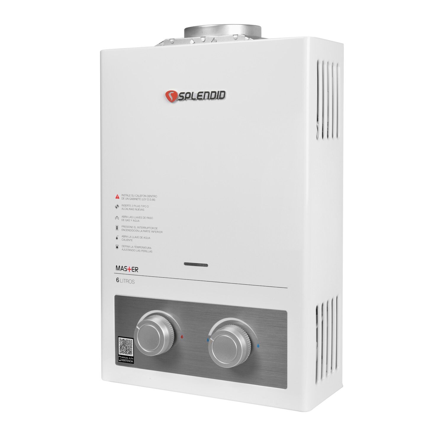 Calefont 6 Litros Gas Licuado Tiro Natural Splendid image number 2.0