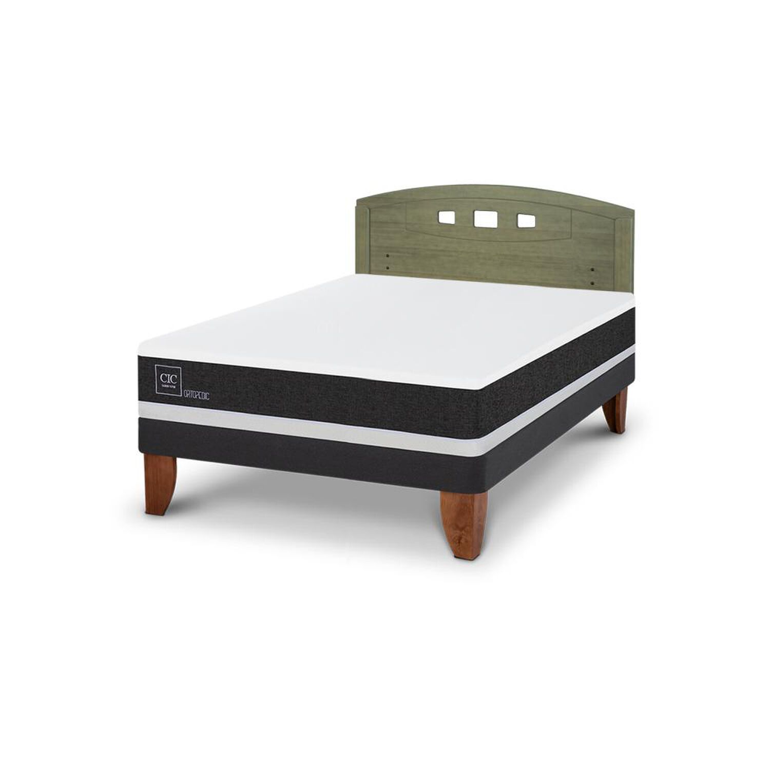 Cama Europea Cic Ortopedic / 2 Plazas / Base Normal + Respaldo image number 5.0