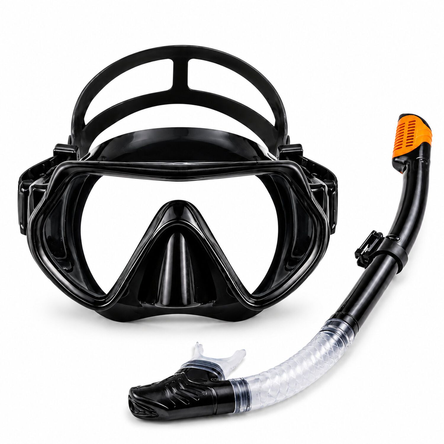 Mascara De Buceo Anti Fugas De Vidrio Templado Con Snorkel image number 0.0