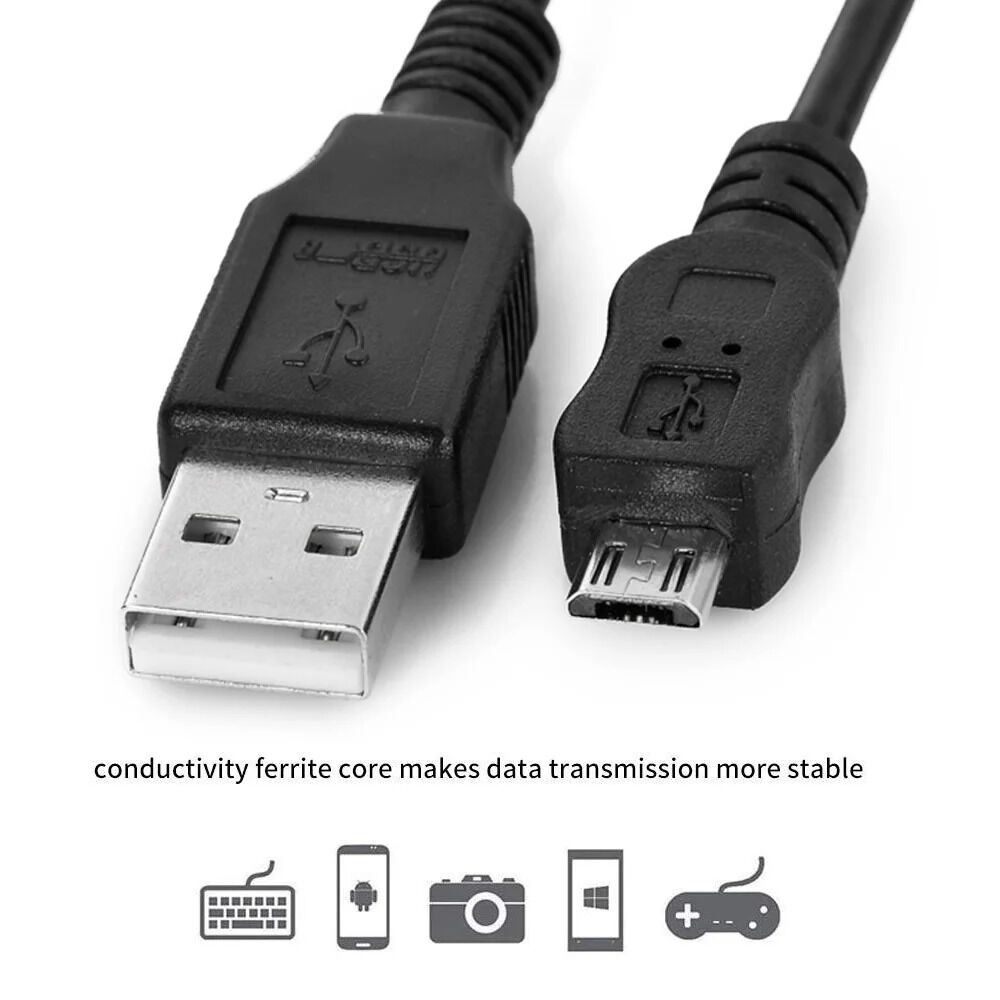 Cable Micro Usb V8 A Usb Normal Corto 30 Cm Para Carga Y Datos image number 2.0