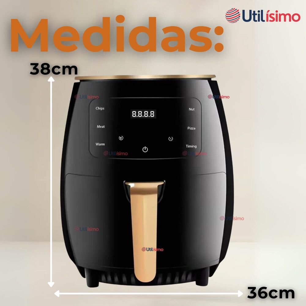Freidora De Aire + 500 Forros Antiadherente Capacidad 6 Litros 2400w De Potencia image number 3.0