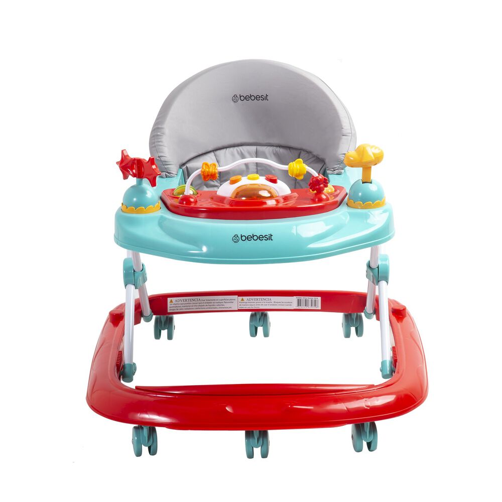 Andador Musical Airbus Rojo Celeste image number 4.0