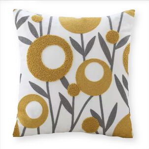 Cojin Bordado 45x45 Cm Flor Anillo
