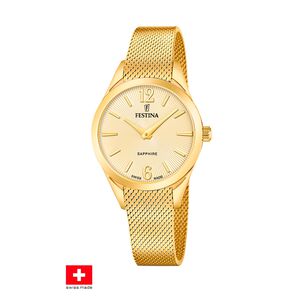 Reloj F20077/3 Festina Swiss Dorado Mujer Grace