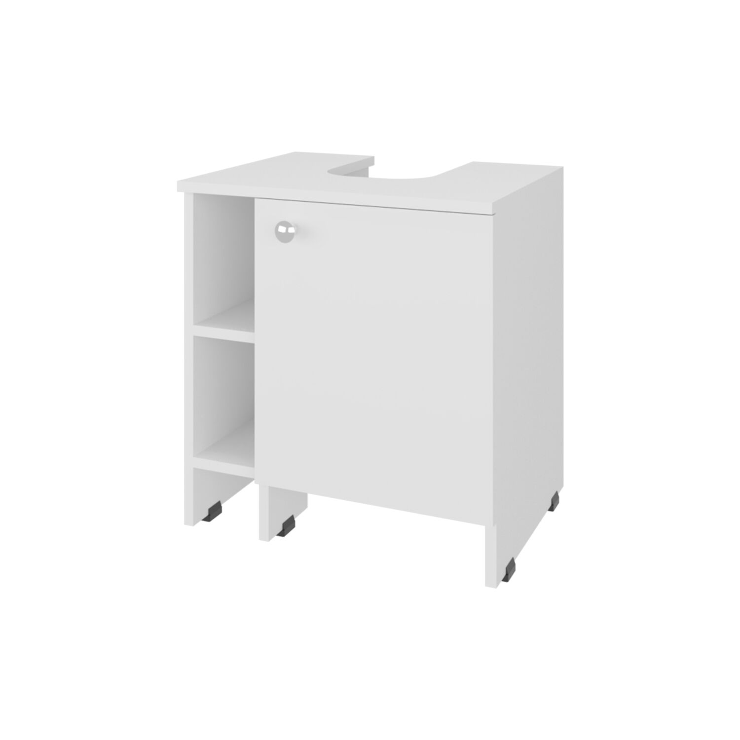 Mueble Ba&ntilde;o Piso Lavamanos 1 Puerta Fm-010b - Blanco image number 0.0