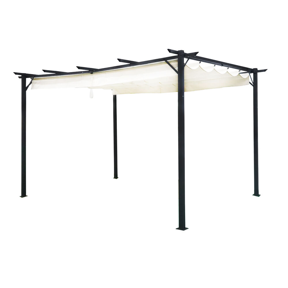 Pérgola Cavancha Con Tela Retráctil 3x4mt Marfil image number 0.0