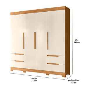 Cl&oacute;set Vekka Home Cl&oacute;set Vivace / 4 Puertas / 4 Cajones