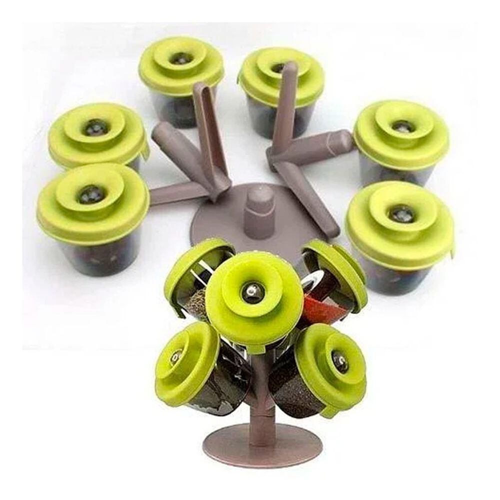 Set De Especieros En Forma De &Aacute;rbol Con 6 Frascos Para Condimentos image number 4.0