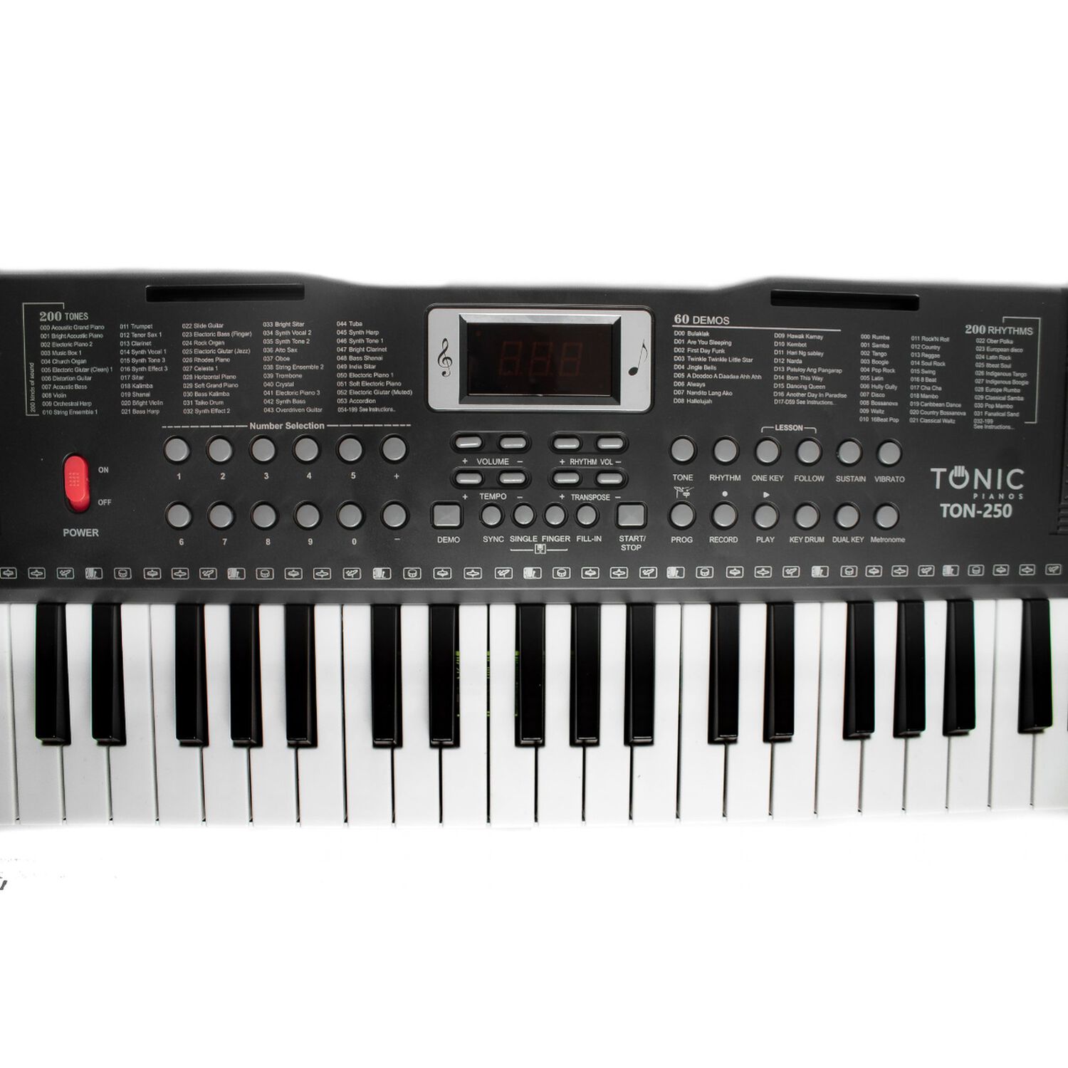 Teclado Musical Piano 61 Notas Ton-250 Tonic image number 2.0