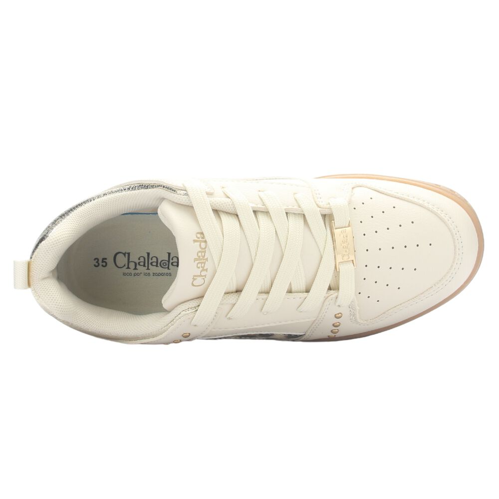 Zapatilla Mujer Chalada Troya-5 Beige Urbano image number 4.0