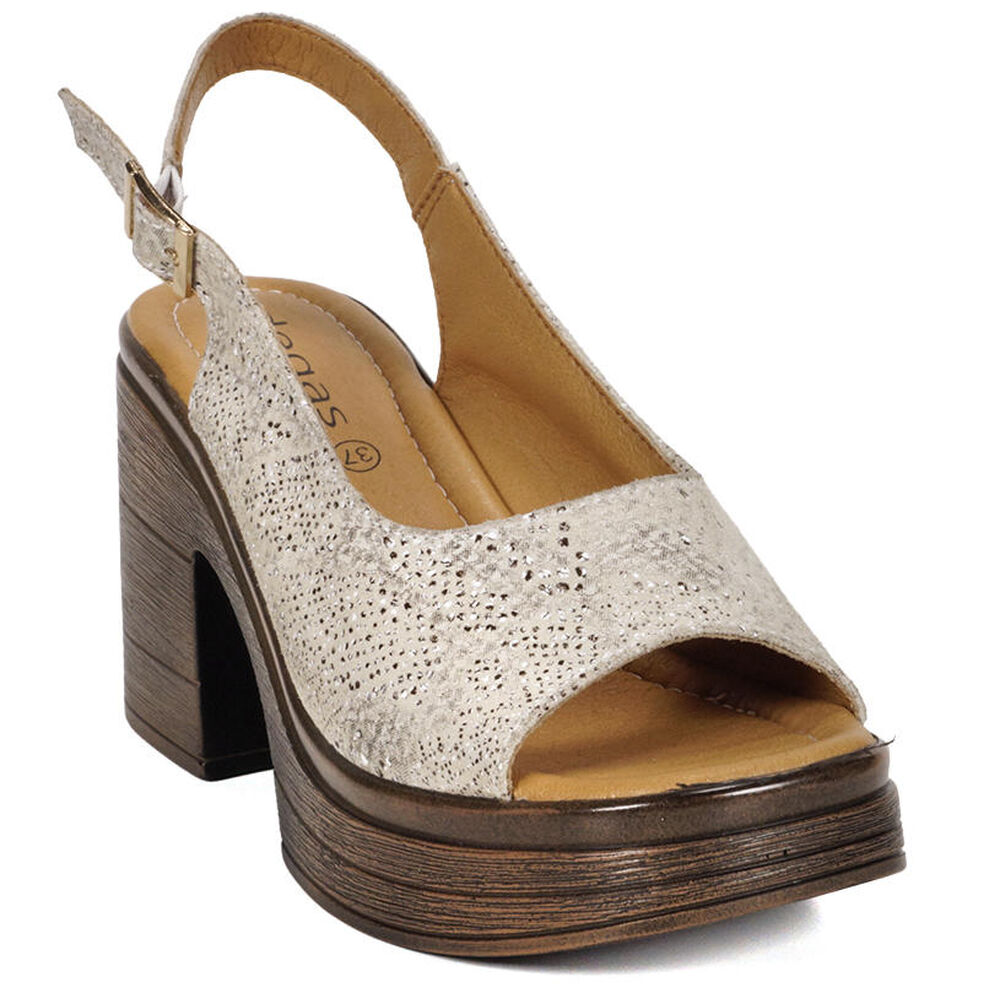 Sandalia Cuero Yanil Beige Print image number 3.0