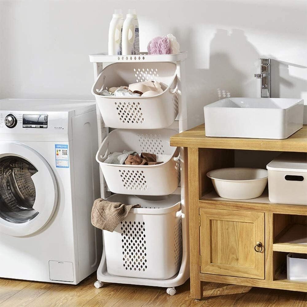 Organizador 3 Repisas Blanco Con Ruedas image number 3.0