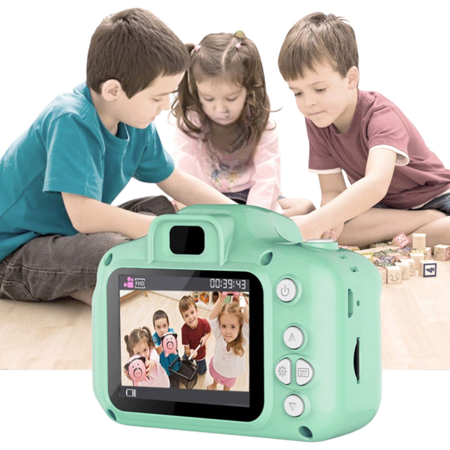 C&aacute;mara Digital Kinder Pics Kids 3mp/ Fhd/ Lcd 2" Recargable image number 9.0