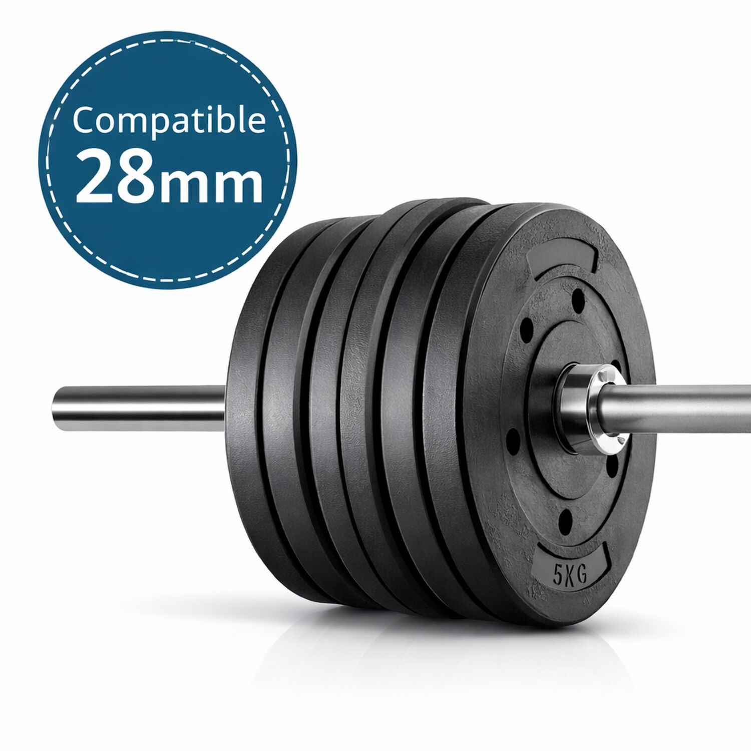 Set 4 Discos Preol&iacute;mpicos Pvc 5kg 20kg Total image number 5.0