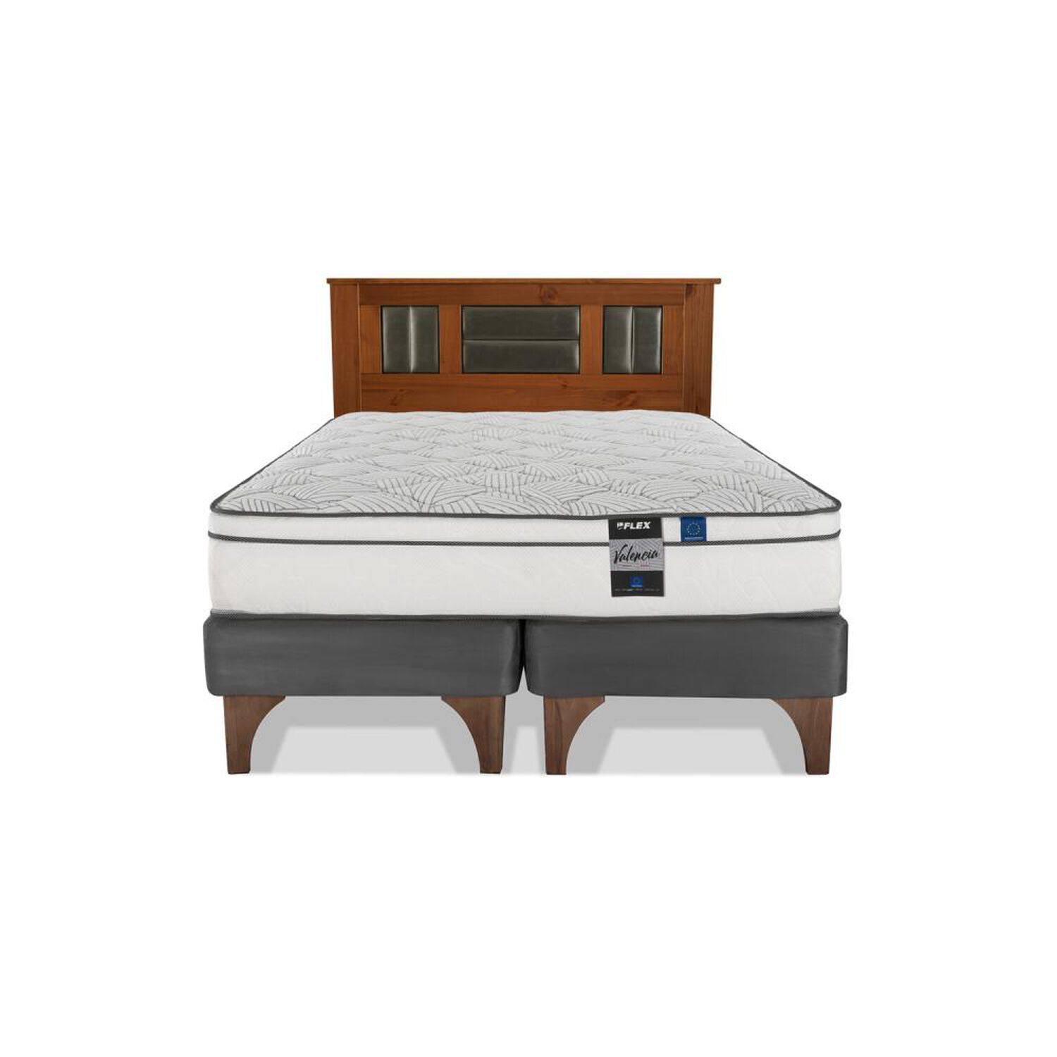 Cama Europea Flex Valencia / 2 Plazas / Base Dividida + Respaldo image number 0.0