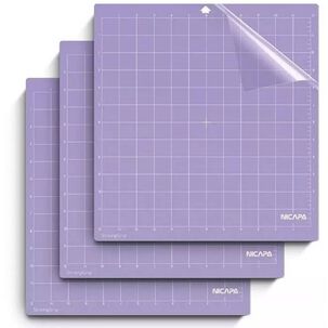 Tapete Nicapa Cameo 4/3/2/1 Silhouette 30x30 Cm Adher Fuerte. Morado